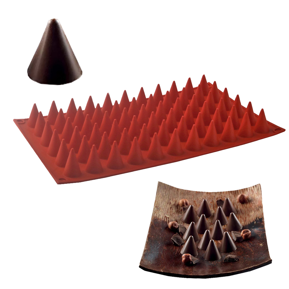 Model Kitchen Set - 66-Zellen Kegel Schokolade Backform Lebensmittelqualität Silikon