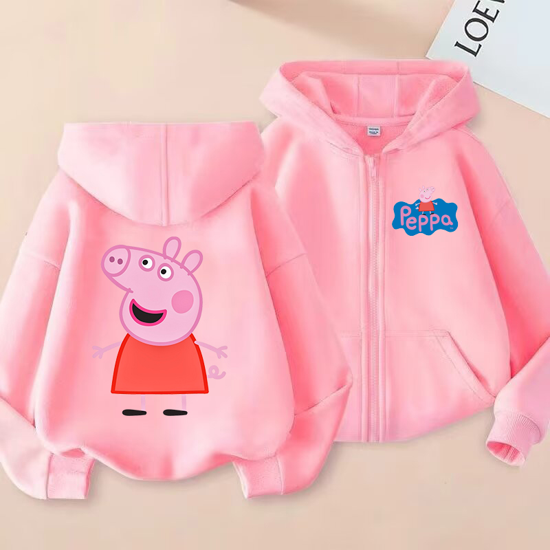 Model Kit Varnish - Peppa Pigs Kinder-Kapuzenpullover mit Reißverschluss, Mäntel,