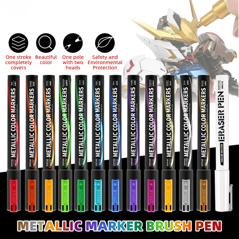 Model Kit Markers - Metallische Marker, Farbstifte für Mechanikmalerei, Farbwerkzeug-Sets,