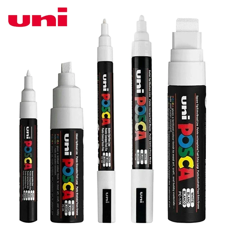 Model Kit Markers - Weißer Posca-Markerpinsel, permanent, wasserfest, lichtecht, Hochglanz-Markierungsstifte