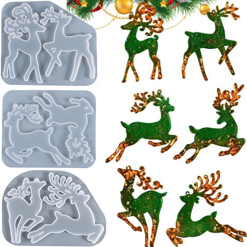 Model Kit Varnish - Weihnachten Elch Epoxidharz Form für Schlüsselanhänger