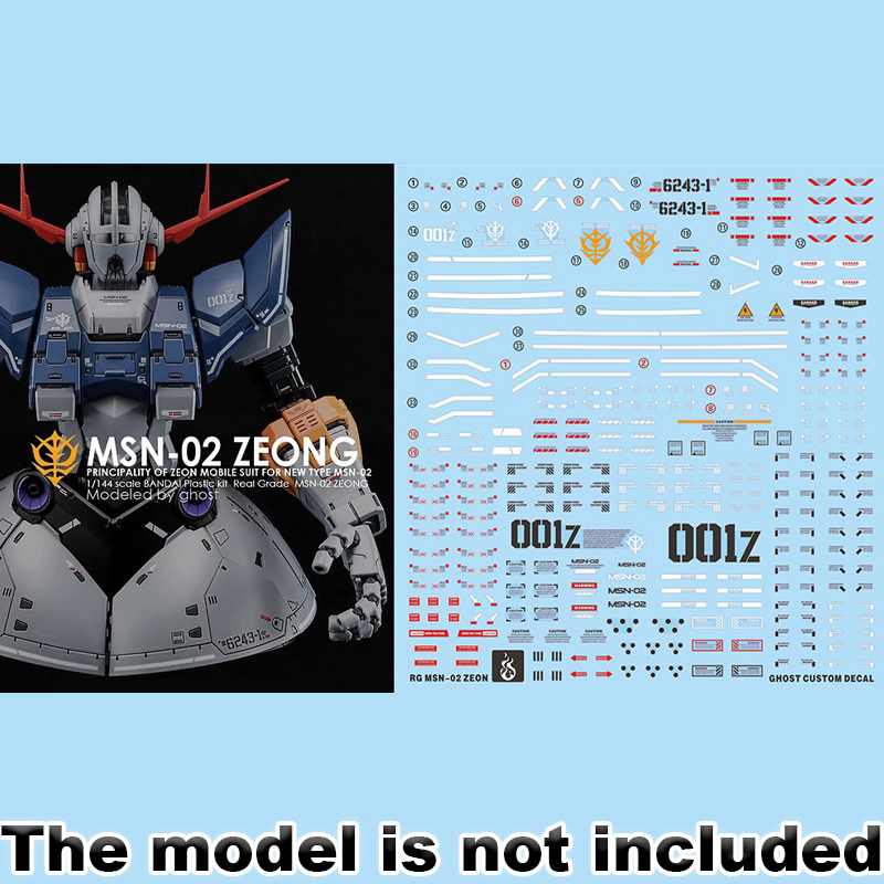 Model Kit Hobby - Modell-Aufkleber für RG 1/144 MSN-02 ZEONG