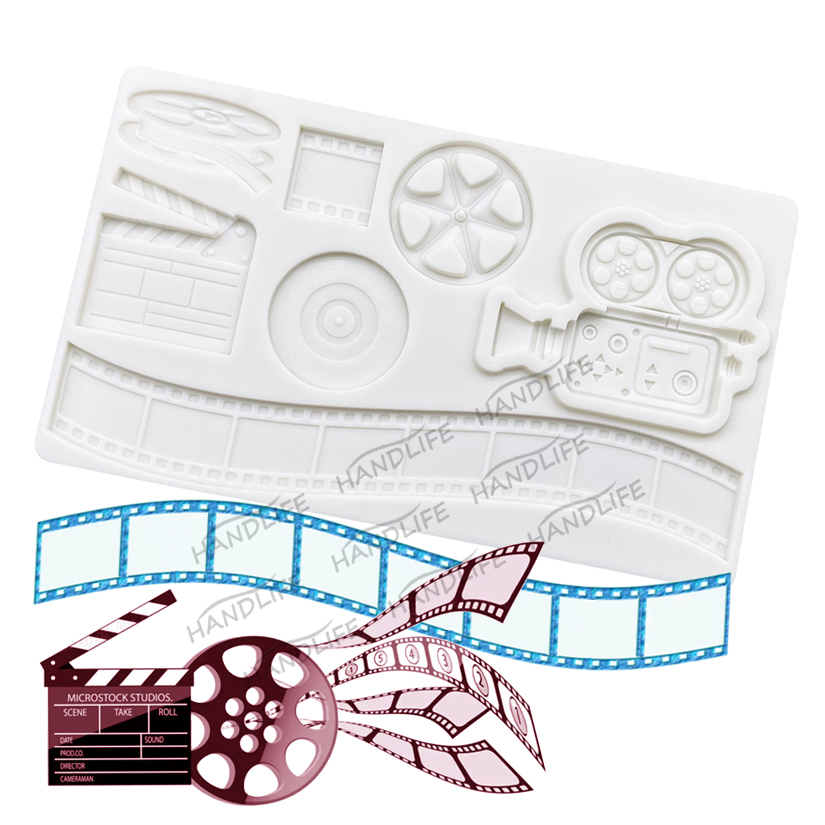 Model Kit Varnish - Film-Motiv Silikon-Zuckergussform Harzwerkzeuge Cupcake-Backform Fondant-Kuchendekorationswerkzeuge