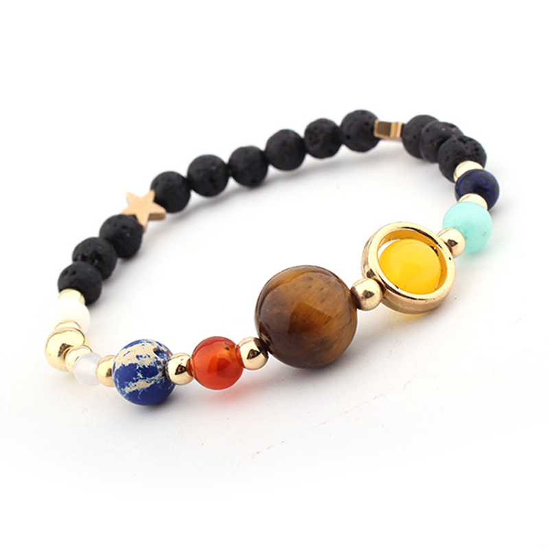 Model Kit Galahad - Damen-Armband mit Modeschmuck – Galaxie-Solarsystem, Schutzstern,