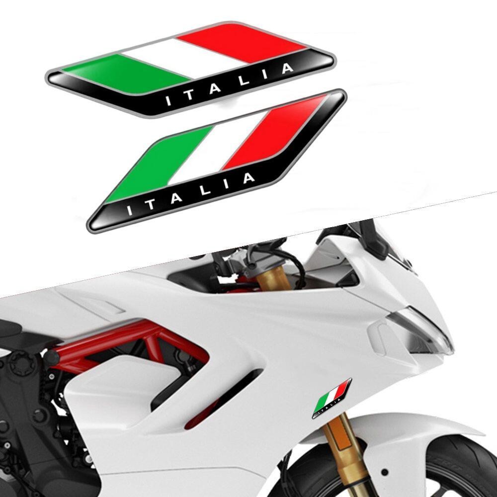 Model Kit Vespa - 2 Stück/Paar 3D Dreifarbige Flaggen-Embleme für
