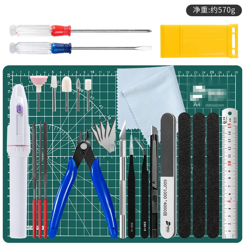 Model Kit Nipper - forGunpla Modellbau-Werkzeug-Set, Nipper, Hobby, Messer, Schneidematte,