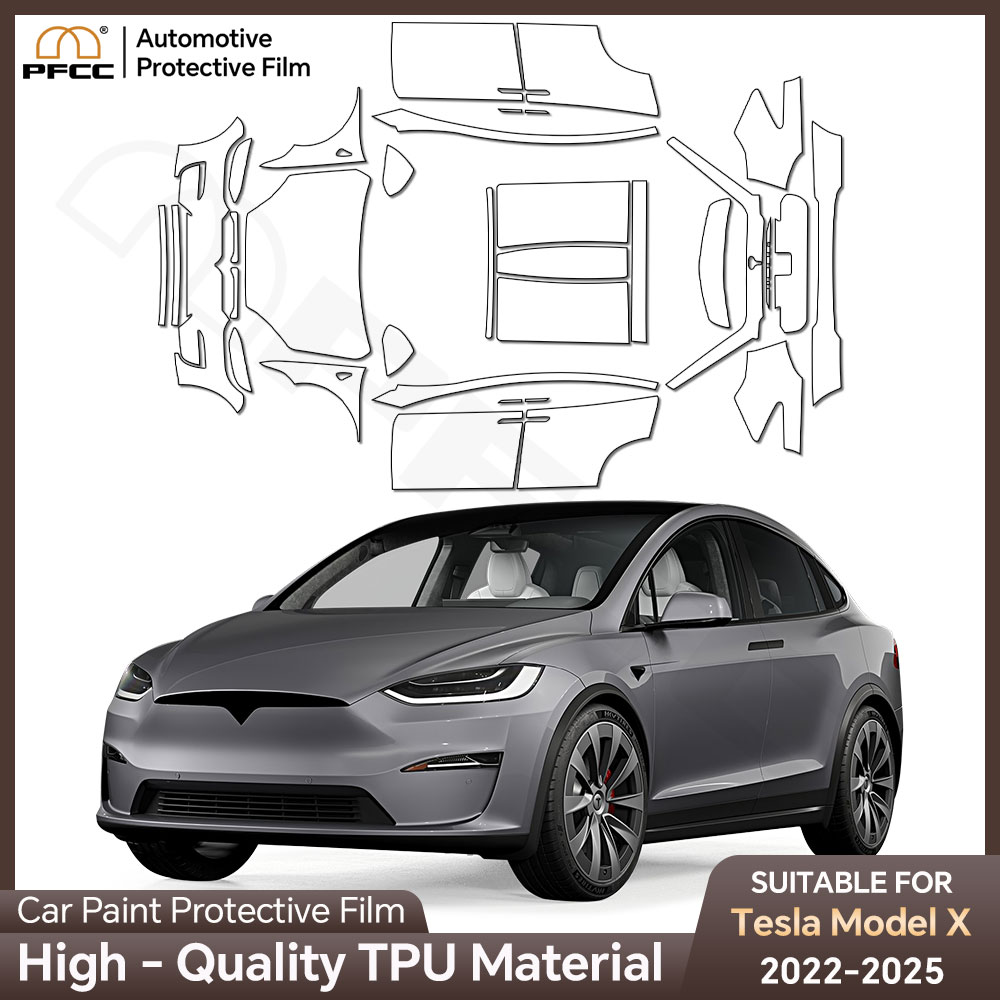 Logo Model Kit - TPU Autostoßstangen-Lackschutzfolie für Tesla Model X