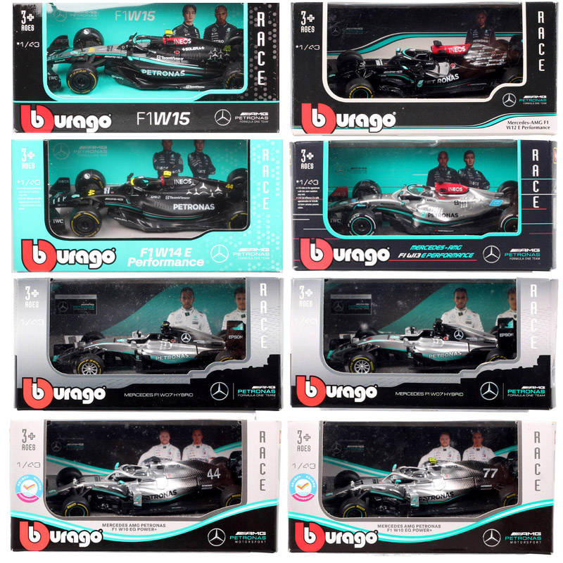 Model Kit Formula 1 - BBurago Maßstab 1:43 AMG W07 W13