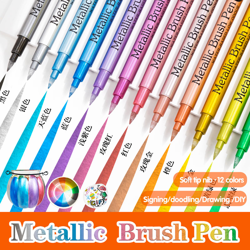 12-Farben-Pinsel, metallische  – Model Kit Markers Bewertung und Preis