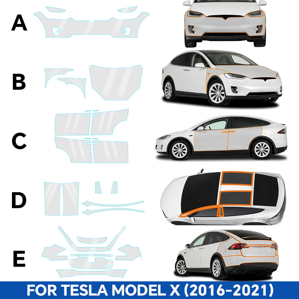 9MIL für Tesla Model X 2016-20 – Logo Model Kit Bewertung und Preis