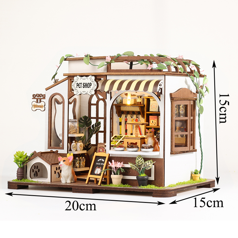 DIY Holz Pet Shop Cottage Pupp – Model Kit House Bewertung und Preis